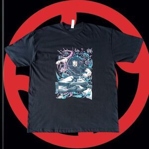 Jujutsu Kaisen Fushiguro Toji T-Shirt Men's Size XL Black Short Sleeve